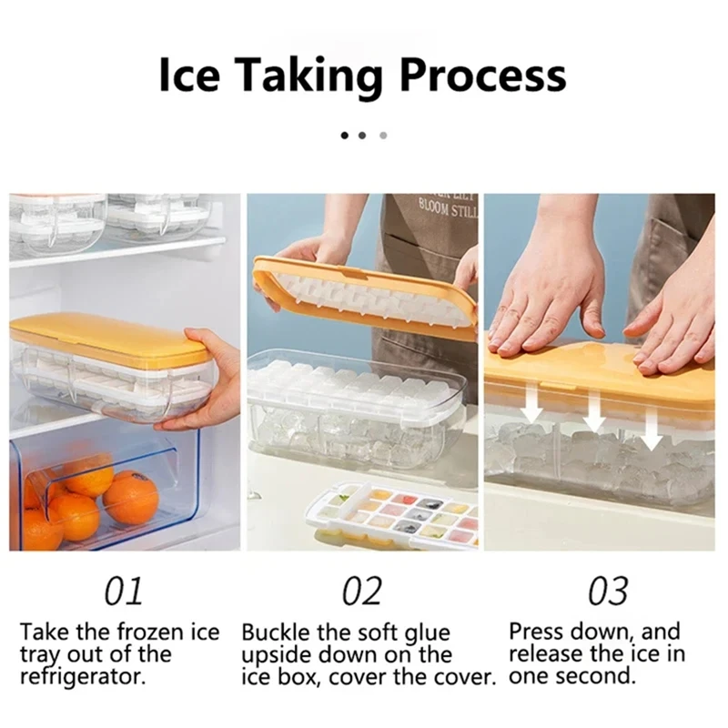 48 Double Silicone Large Capacity Ice Box Ice Storage Ice Box Frozen Ice Artifact Of Refrigerator With Cover