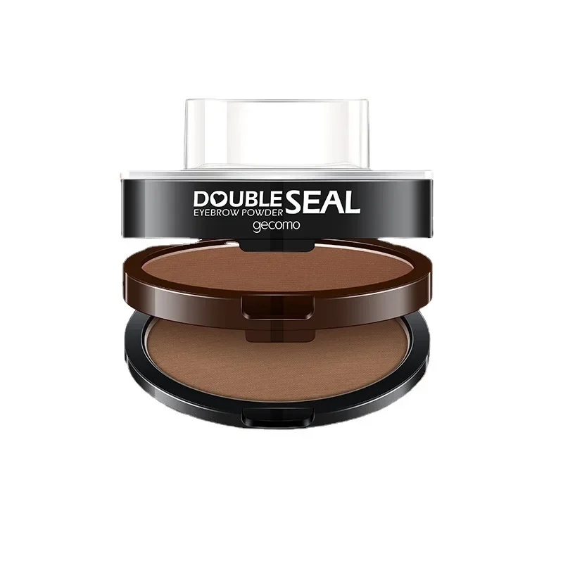 Double couche double couleur tampon sourcil poudre rapide maquillage timbre sourcil imperméable sourcil teinte maquillage débutant disponible