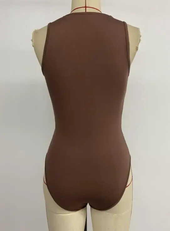 Women's Jumpsuit 2025 Summer New Sexy Sweet and Spicy Style Latest Jumpsuit Hanging Neck Deep V-Neck Solid Color Jumpsuit