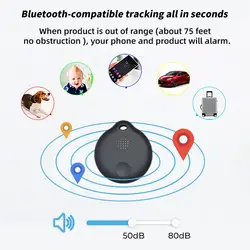 Dispositivo Anti-perdido compatível com Bluetooth, Som Alto, Compartilhamento Familiar, Controle de App, Registro de Localização, Smart Key, Telefone, Carteira, Rastreador