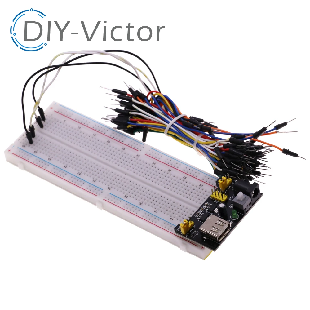 1pcs NEW MB-102 MB102 Breadboard 830 Point Solderless PCB Bread Board White/Transparent Test Develop DIY For Arduino