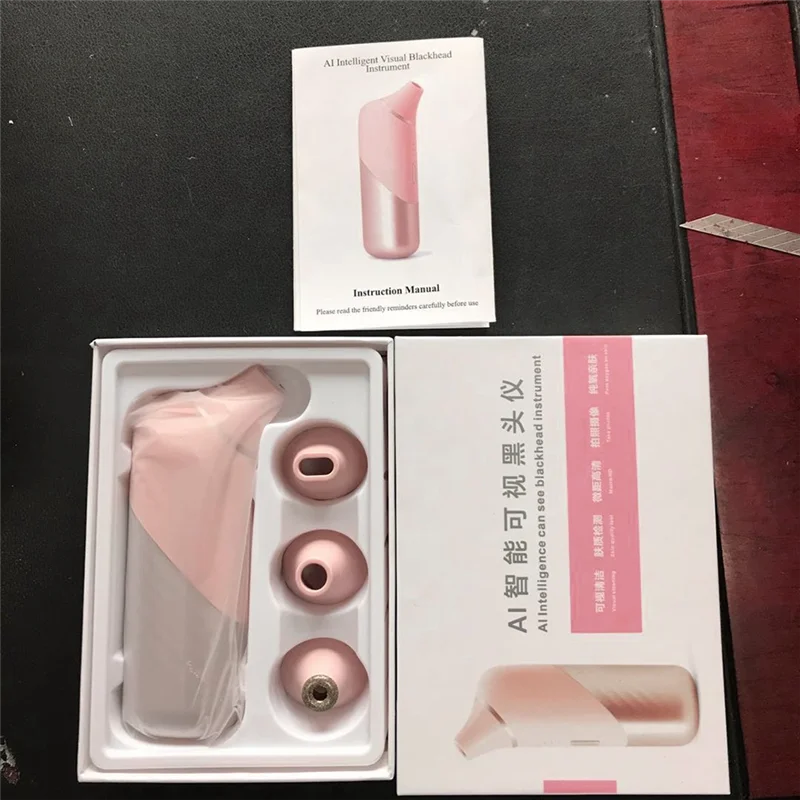 A84G-Absorbeur de points noirs visuel, nettoyeur de pores domestique réglable à trois vitesses, nettoyant pour le visage électrique