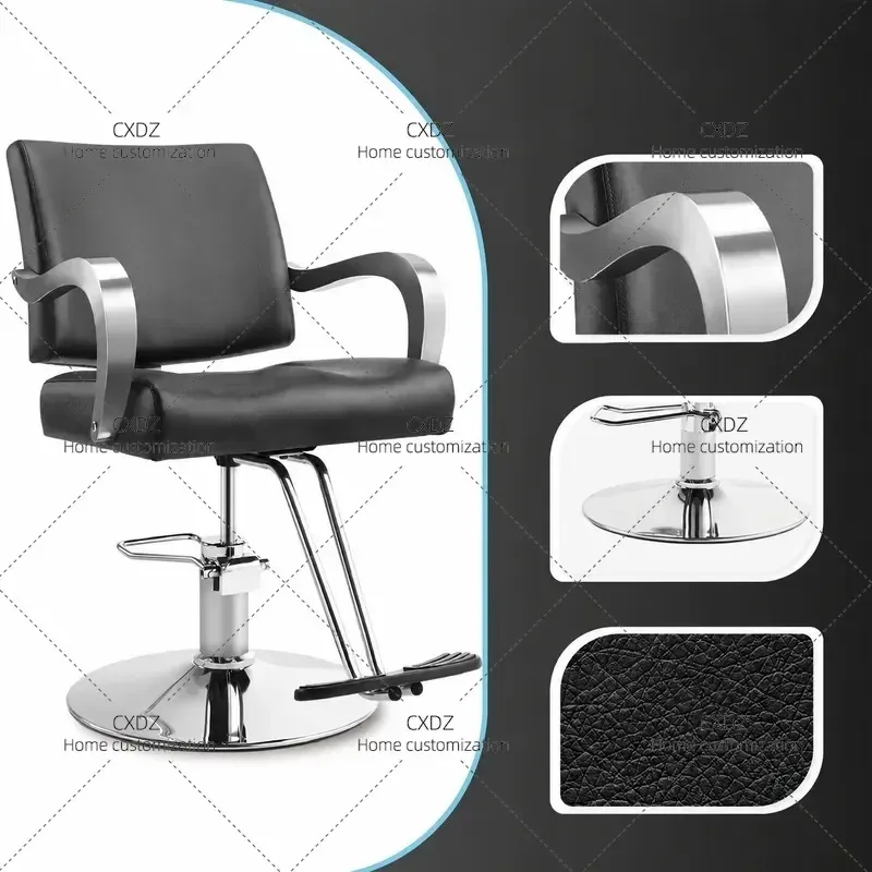 Modern Rotating Lift Hair Chair for Barber Shop and Salon Simple Household Styling Seat Factory Direct Sales