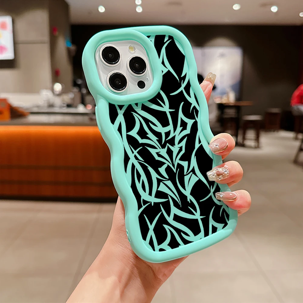 Complex Geometric Pattern Phone Case For iPhone 16 15 Cases iPhone 14 13 12 11 Pro Max XS Max XR X 7 8 Plus Soft Silicone Cover