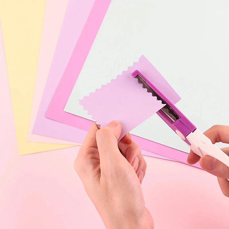 5 نمط/مجموعة مقص دانتيل أضيق الحدود نمط متموج صغير مستدير الرأس الأطفال خاص طالب أداة فنية القرطاسية