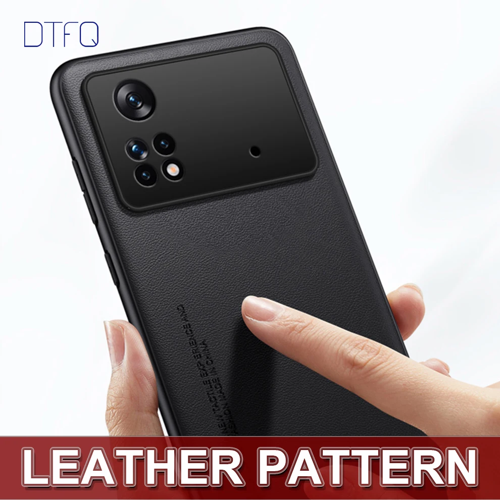 For POCO X4 Pro 5G Case Leather Pattern Cover Shockproof Case for POCO X4 GT Luxury Leather Case for POCO M4 Pro 4G 5G X3 Pro X3