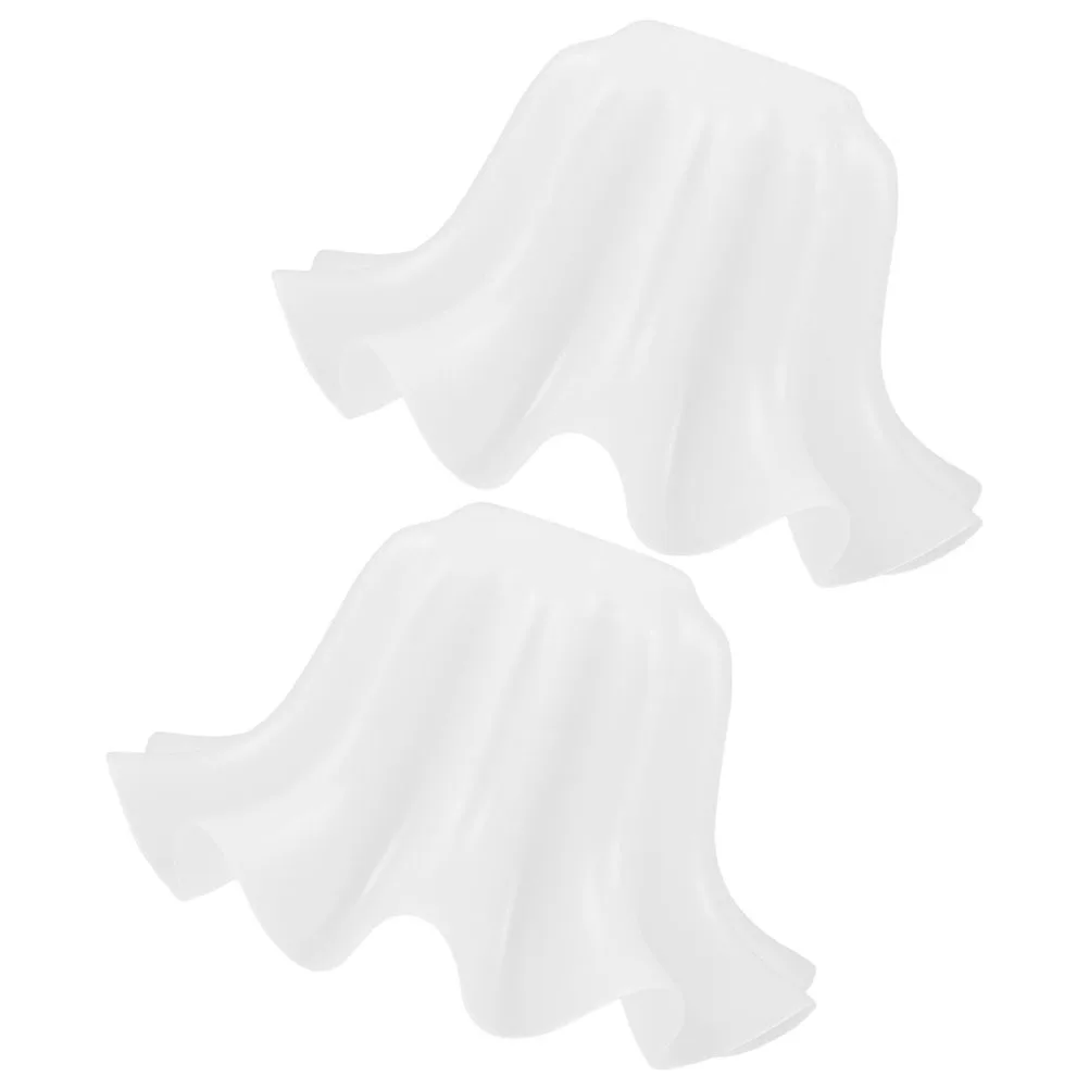 

2pcs Acrylic Lamp Shade Lily Of The Valley Flower Design For Ceiling Pendant Floor Table Wall Sconce Replacement White E27