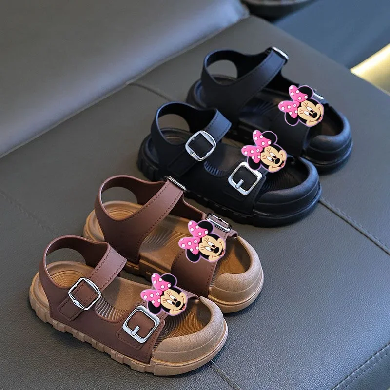 

Stitch Boys Sandals Summer Kids Beach Shoes mickey mouse minnie 1-15 Fashion Sports Non-slip Wear-resistant Big Kids Slippers