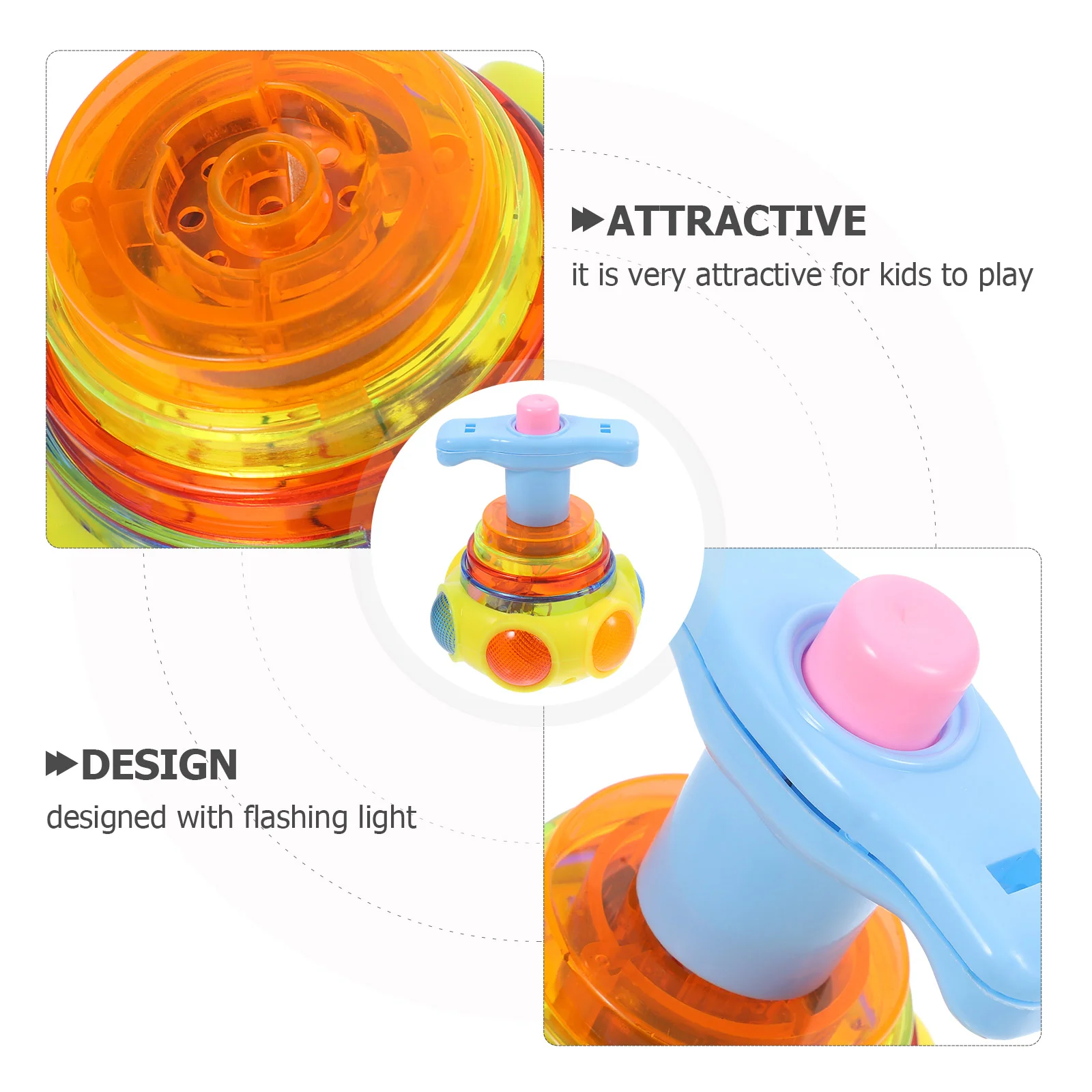 3 Pcs Kids Bulk Toys Burst Gyros Magnetic Wheel Child Glow Gifts for Stocking Stuffers