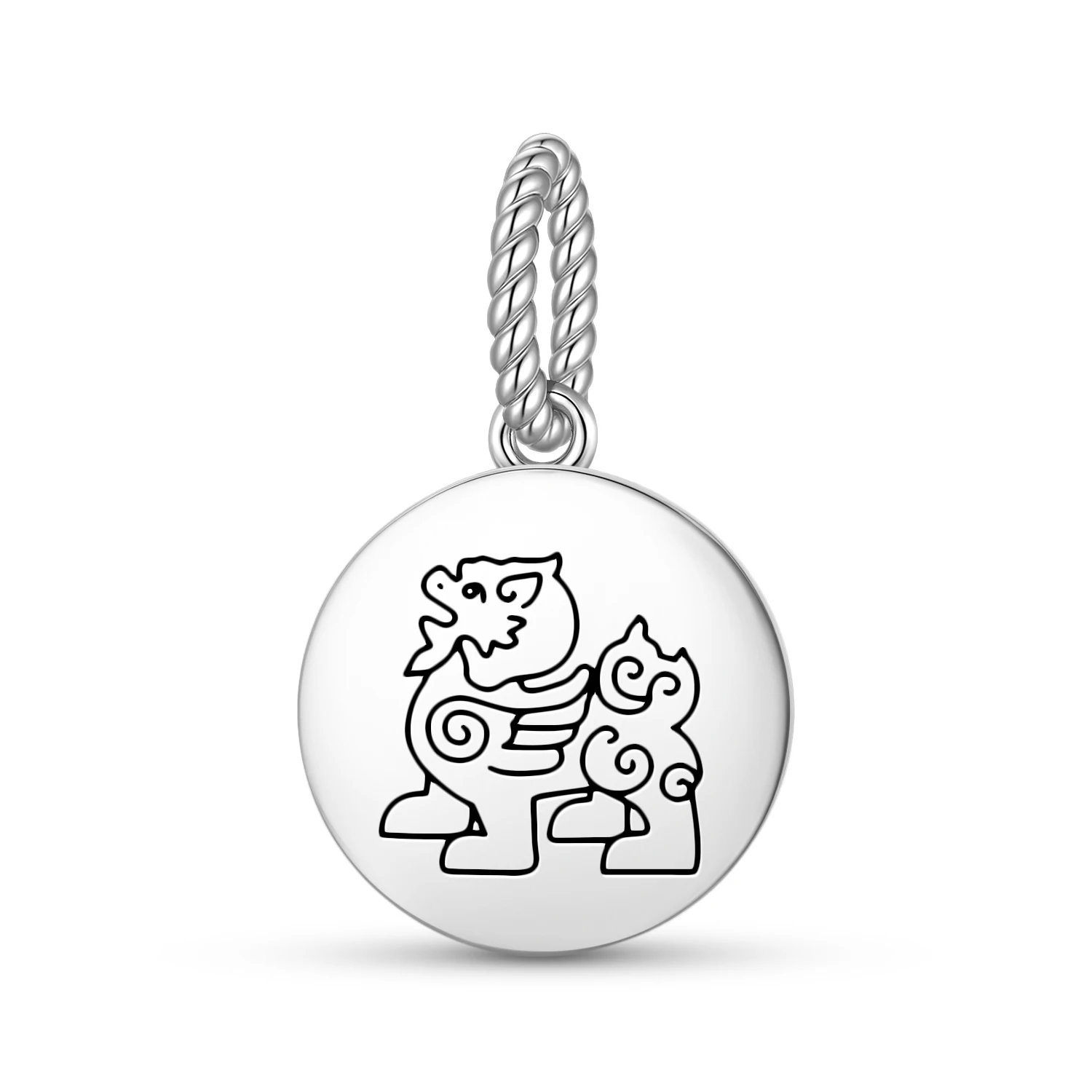 

Подвеска Фэн-шуй Пи Сю из серебра 925 пробы, с символическим дизайном, для женских браслетов и ожерелий, модное украшение