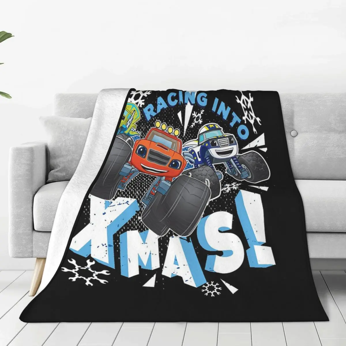 Blaze And The Monster Machines Blanket Soft Warm Flannel Throw Blanket Bedspread for Bed Living room Picnic Travel Home Couch