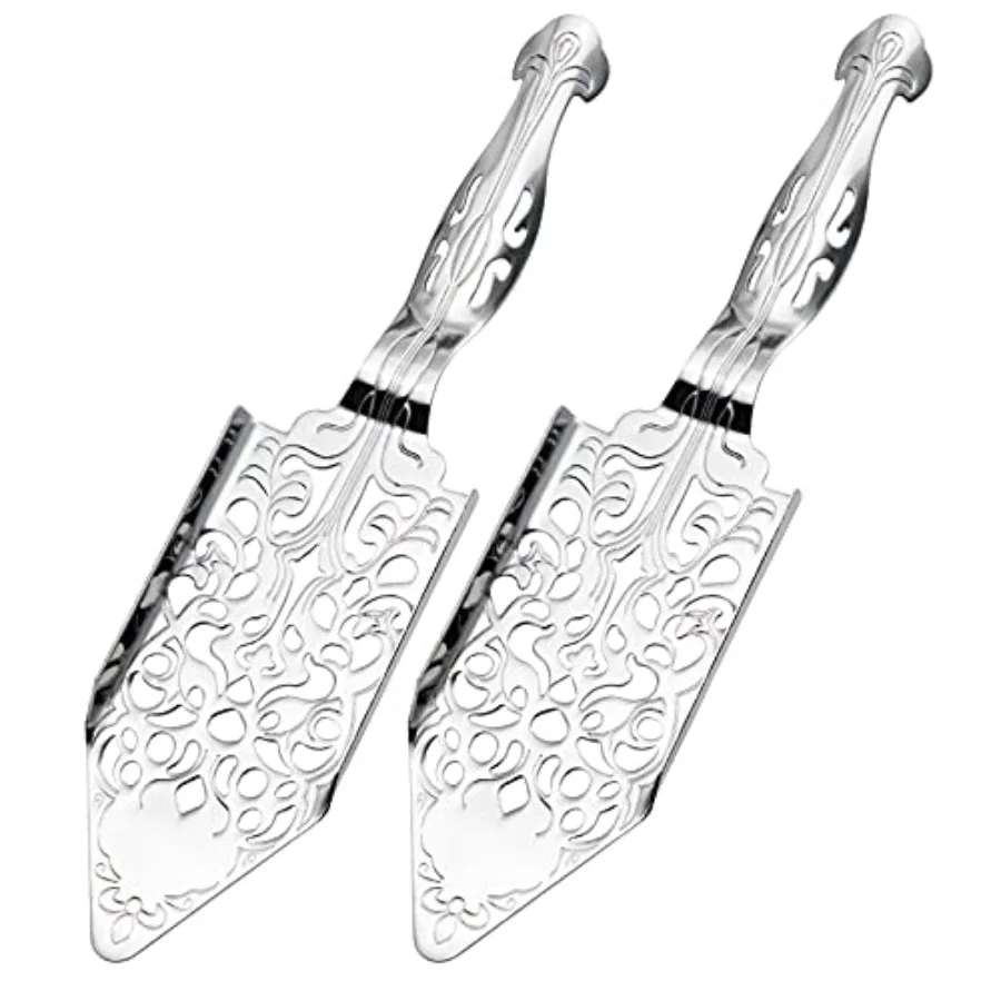 

2Pcs Stainless Steel Absinthe Fountain Spoon, Vintage Wormwood Cocktail Dripper, Bar Glass Strainer, Hollowed Out Square Sugar
