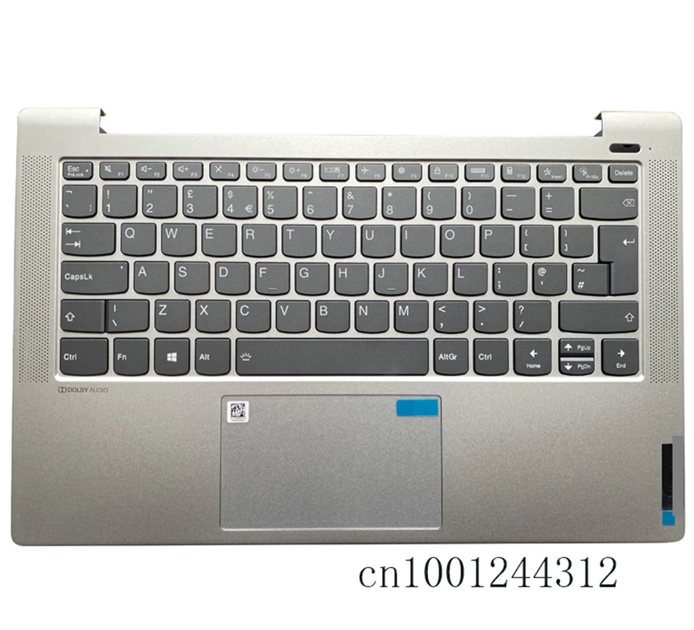 New 5CB1A14086 For ideapad 5-14ARE05 ITL05 Palmrest Keyboard Bezel UK Backlit Touchpad NO-power button 5CB1A14086