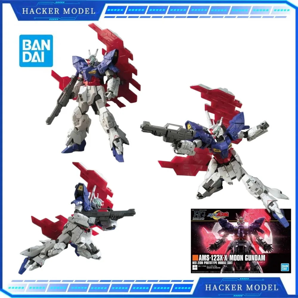 

Оригинальная фигурка Bandai Gundam, комплект модели HGUC 1/144 AMS-123X-X, коллекция Moon Gundam, экшн-фигурка, модель, детские игрушки, подарки