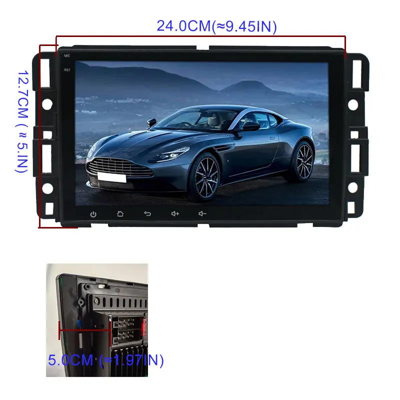 8-inch Car Mounted Carplay Android Navigation All-in-one Player Suitable for H2GMC