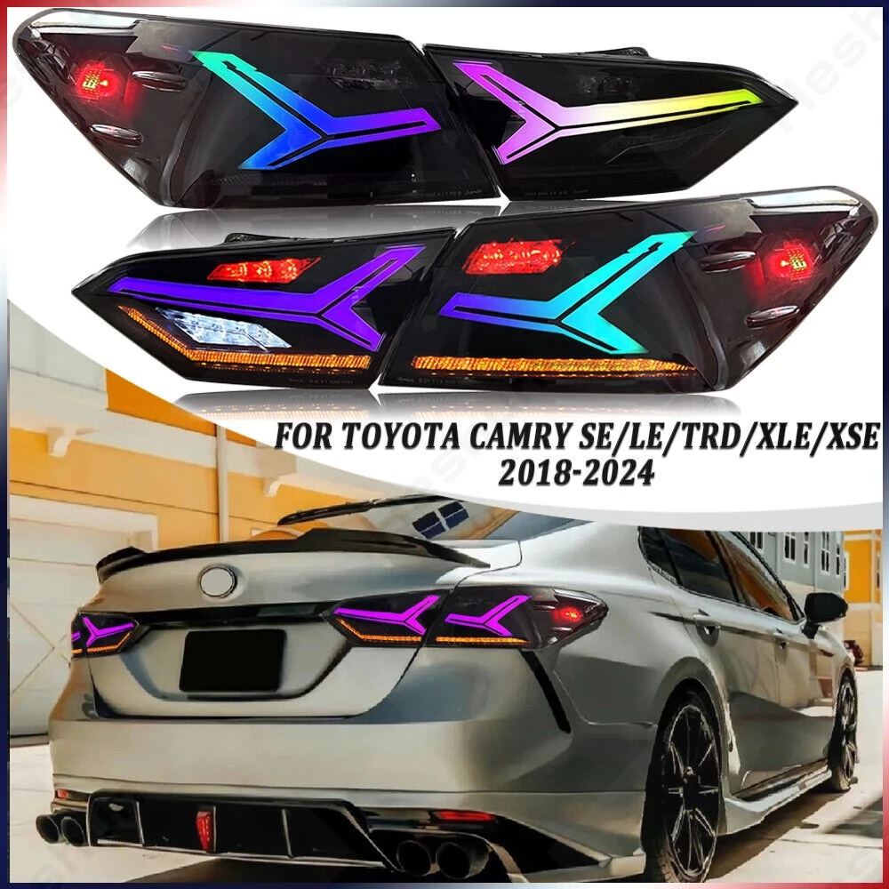 

Taillights For Toyota Camry 8th Gen 2018 2019 2020 2021 2022 2023 LE/SE/XLE/XSE/TRD E-mark Tail Light Rear Lamp Assembly Pair