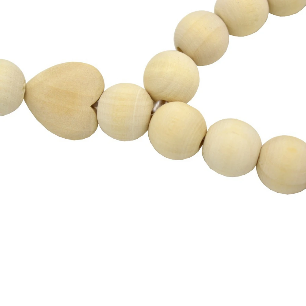 

Wooden Beads Garland Natural Wood Jute Rustic Wall Hanging Decor Farmhouse Chic Home Crafts Bead Draping For Plant