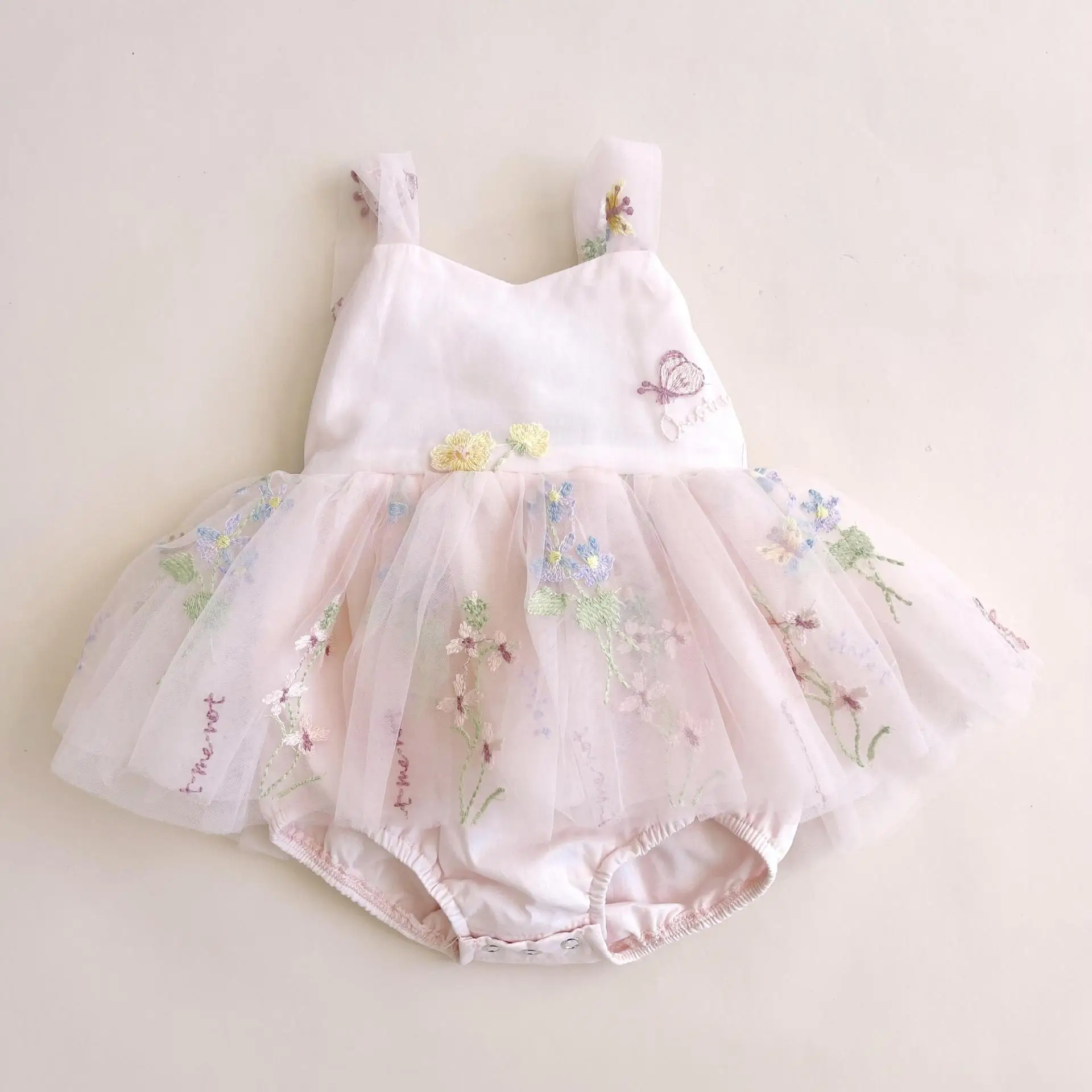Macacão de impressão doce para bebês recém-nascidos, criança, mangas curtas, vestido de princesa infantil, roupas de irmã, verão