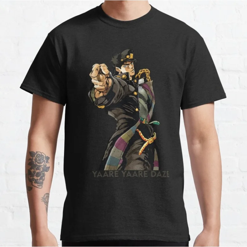 

07092 JoJo's Bizarre Adventure Anime Gift t shirt 100% cotton printed Graphic Clothes Y2K clothing Cartoon Tee All size Tops