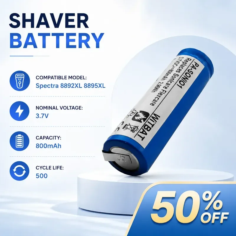 For Spectra 8892XL 8895XL Electric Shaver Replacement Battery 4222-036-06410