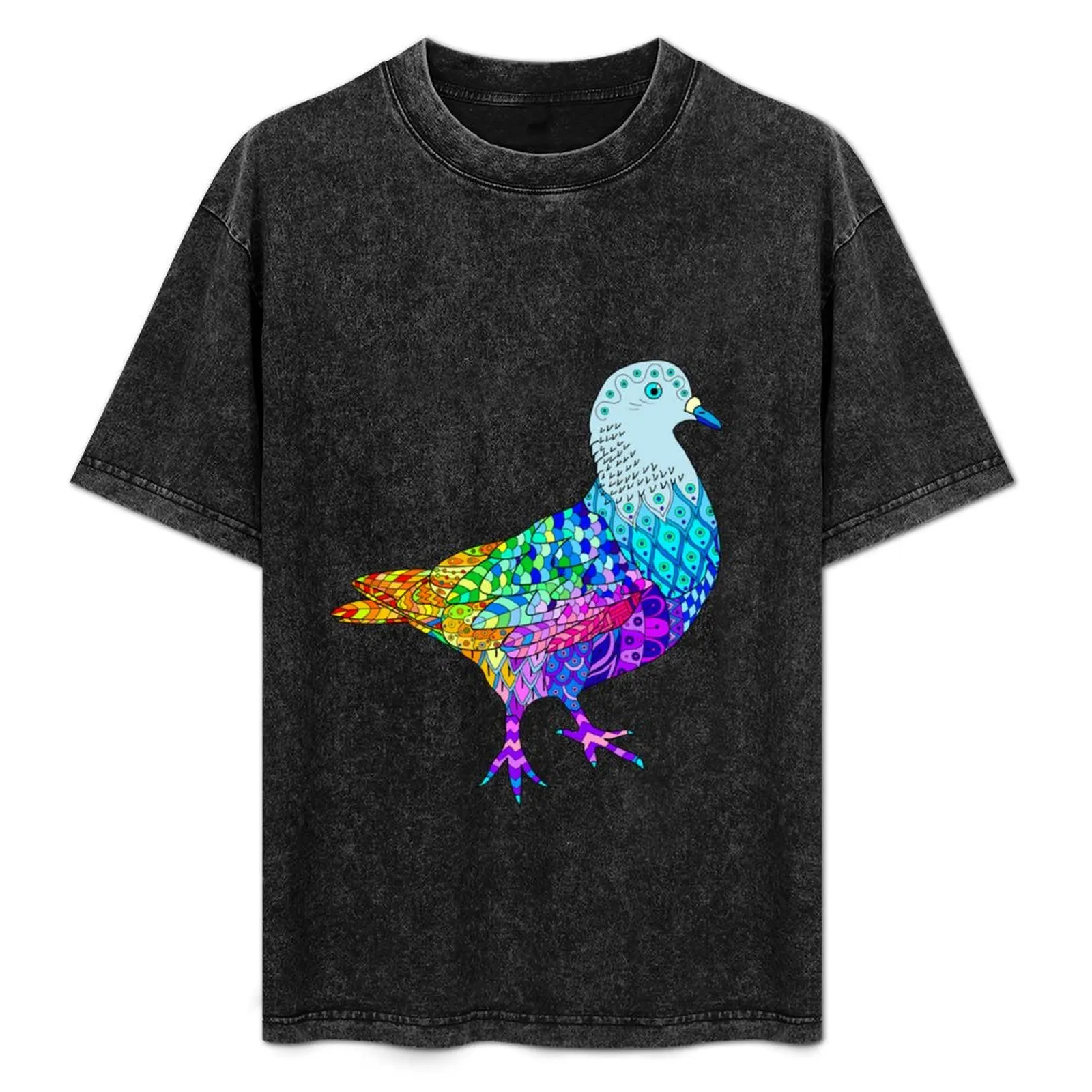 

Colourful Pigeon T-Shirt graphic t shirts quick-drying plus size clothes cotton t shirt men