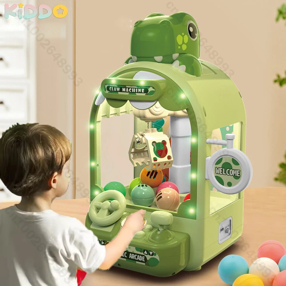 Macchina per bambole Gioco azionato per bambini Gioco elettronico Mini artiglio Cattura macchine per gru giocattolo Musica leggera Bambola per bambini Giocattoli di Natale portatili