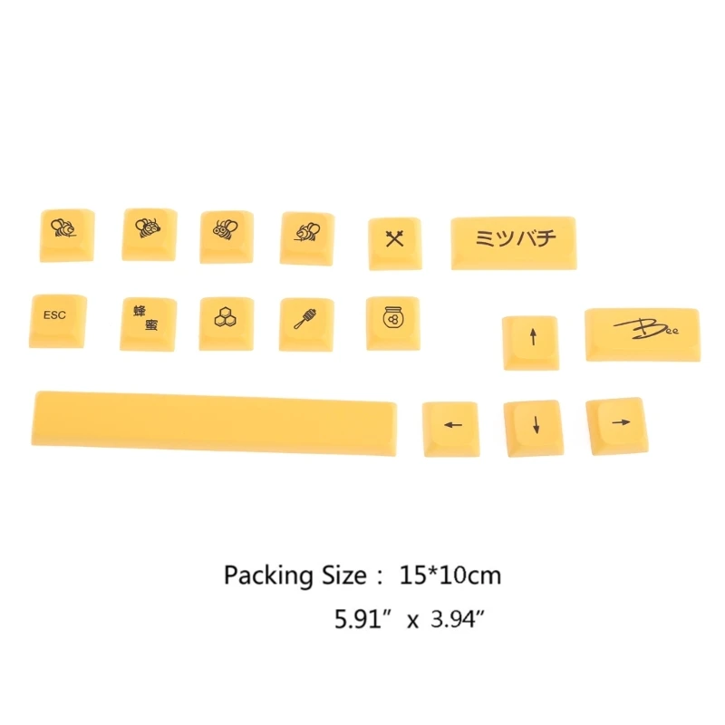 17 Keys Customized Honey Milk for Key PBT Dye Subbed Keycap XDA for Key Cover for DIY Mechanical Keyboard Dropship