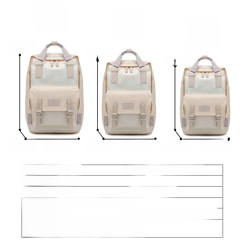 Doughnut Mcngbcnt Canvas Bapa Large Capaci Student Bookbag New Color Double oulder Bag Korean Sle College Wind