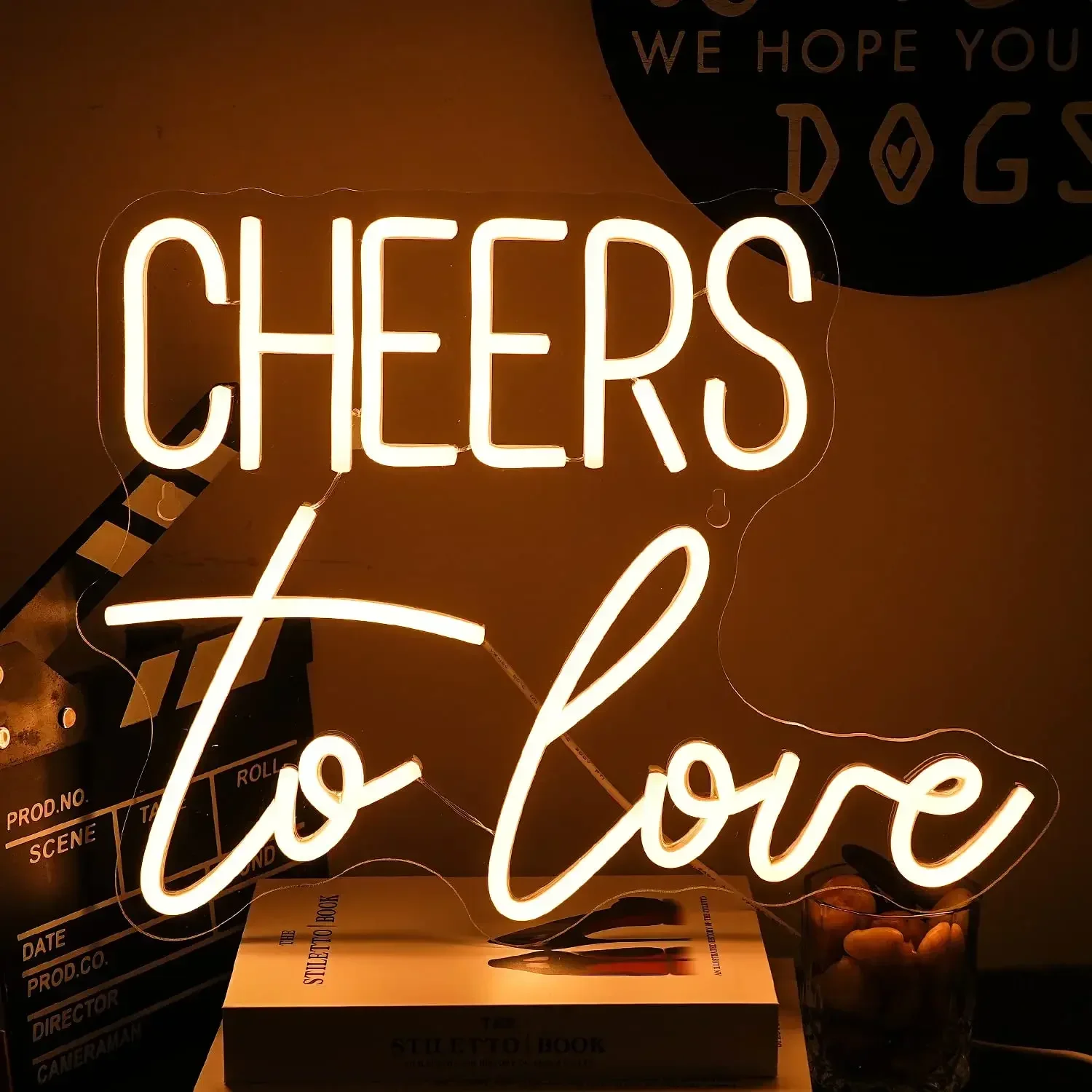 LED To Love Light Light USB Powered Cheers to Love Neon Sign Art Wall Decor Party Decor Room Weddings Engagements