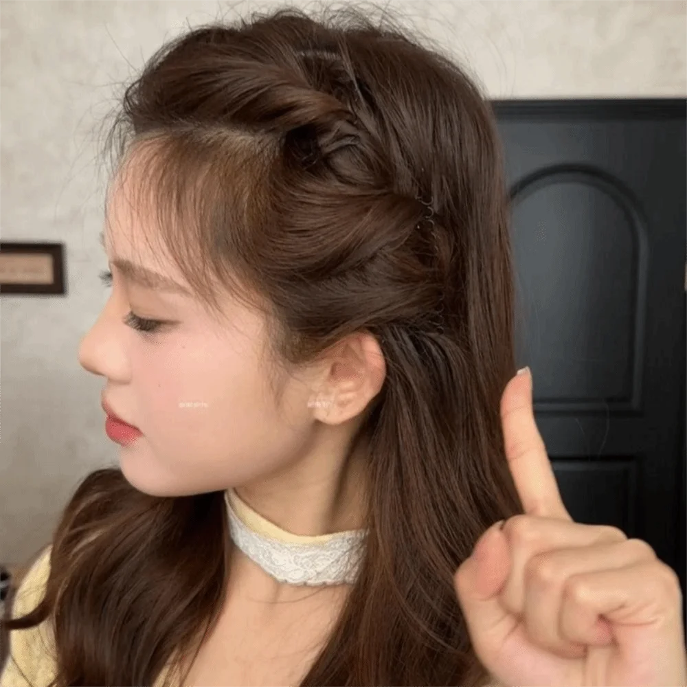 Roll Curve Needle Invisible Hairpin Invisible Design Tiara Style Tiara Style Hairpin Bangs Fixed Insert Comb Bangs Fixing