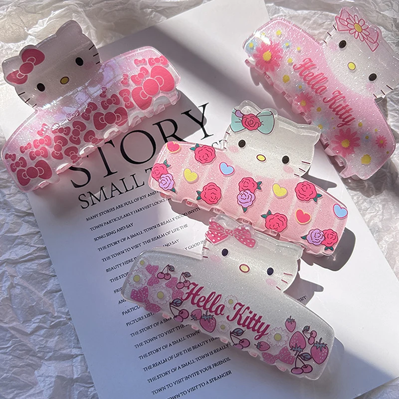 Женская заколка для волос «Hello Kitty», из ацетатного волокна