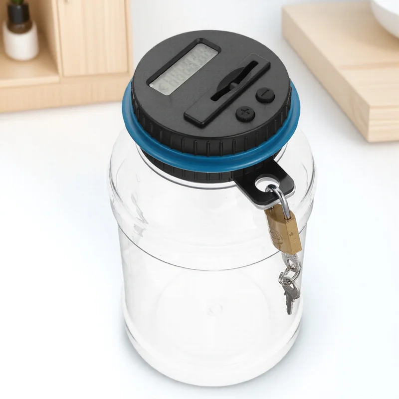 

1pc Digital Display Counting Piggy Bank Transparent Lcd Screen Coin Storage Box Saving Pot For Kids Adults Creative Birthday