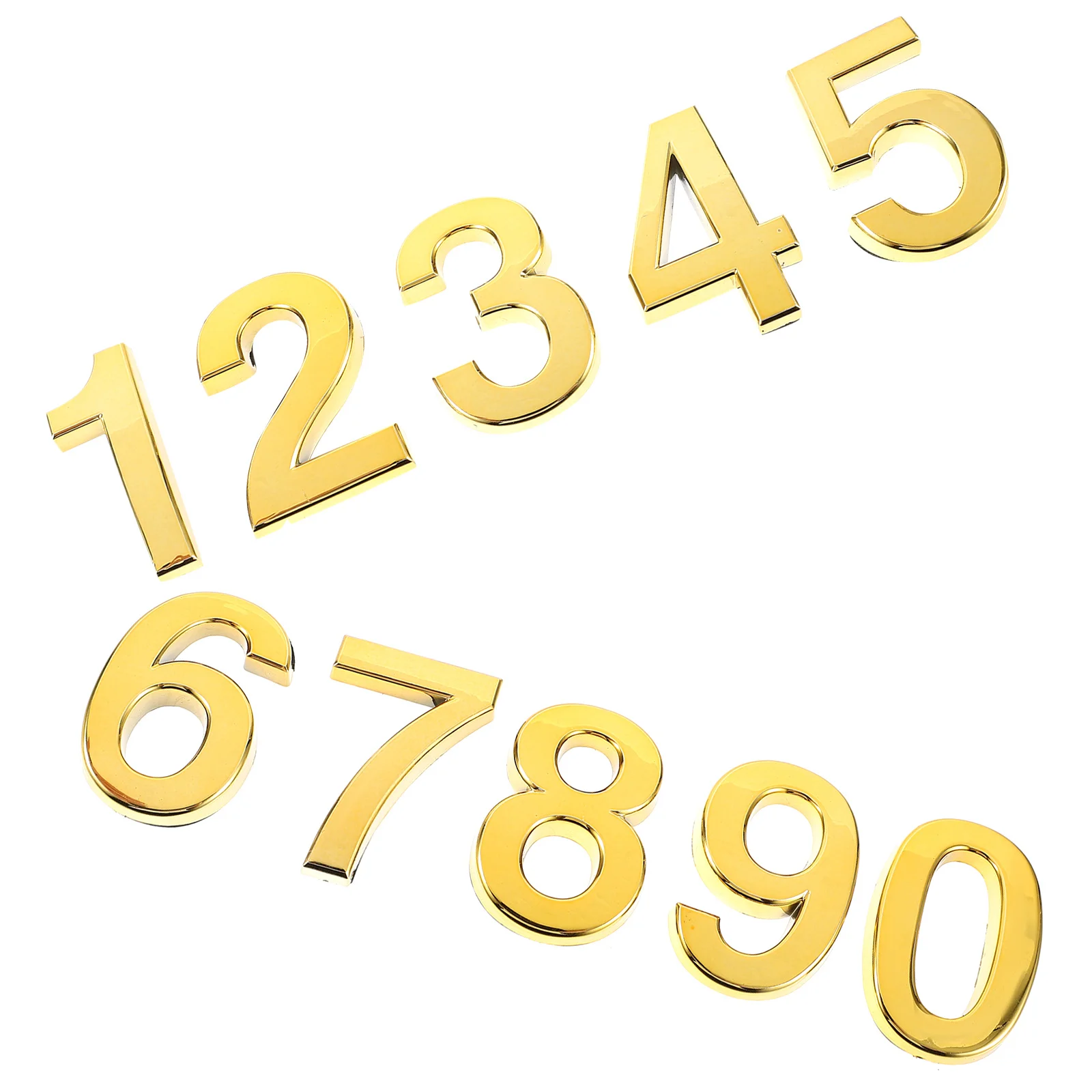 10pcs Modern Number Sign 3D Floating Acrylic For Outside Durable Stick On Address Numbers Mailbox Door Signs Door