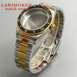 BLIGER 39mm gold/rose gold stainless steel case with solid stainless steel strap for NH34 NH35 NH36 2824 PT5000 movement