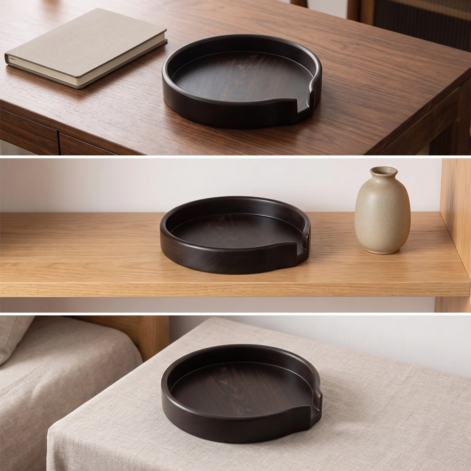 Tea Cake Storage Box Elegant Pu'er Tea Box with Lid Retro Polished for Collectors