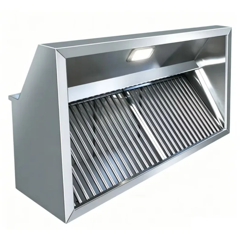 Centralized Exhaust Commercial Kitchen Hood Hotel Steak Restaurant Grilling Deep Frying 201/304 Stainless Steel Silver