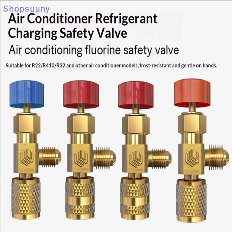 [SU]R410A R22 Car Air Conditioning Refrigerant Adapter Liquid Safety Valve Air Conditioning Repair Car Accessories[SU]