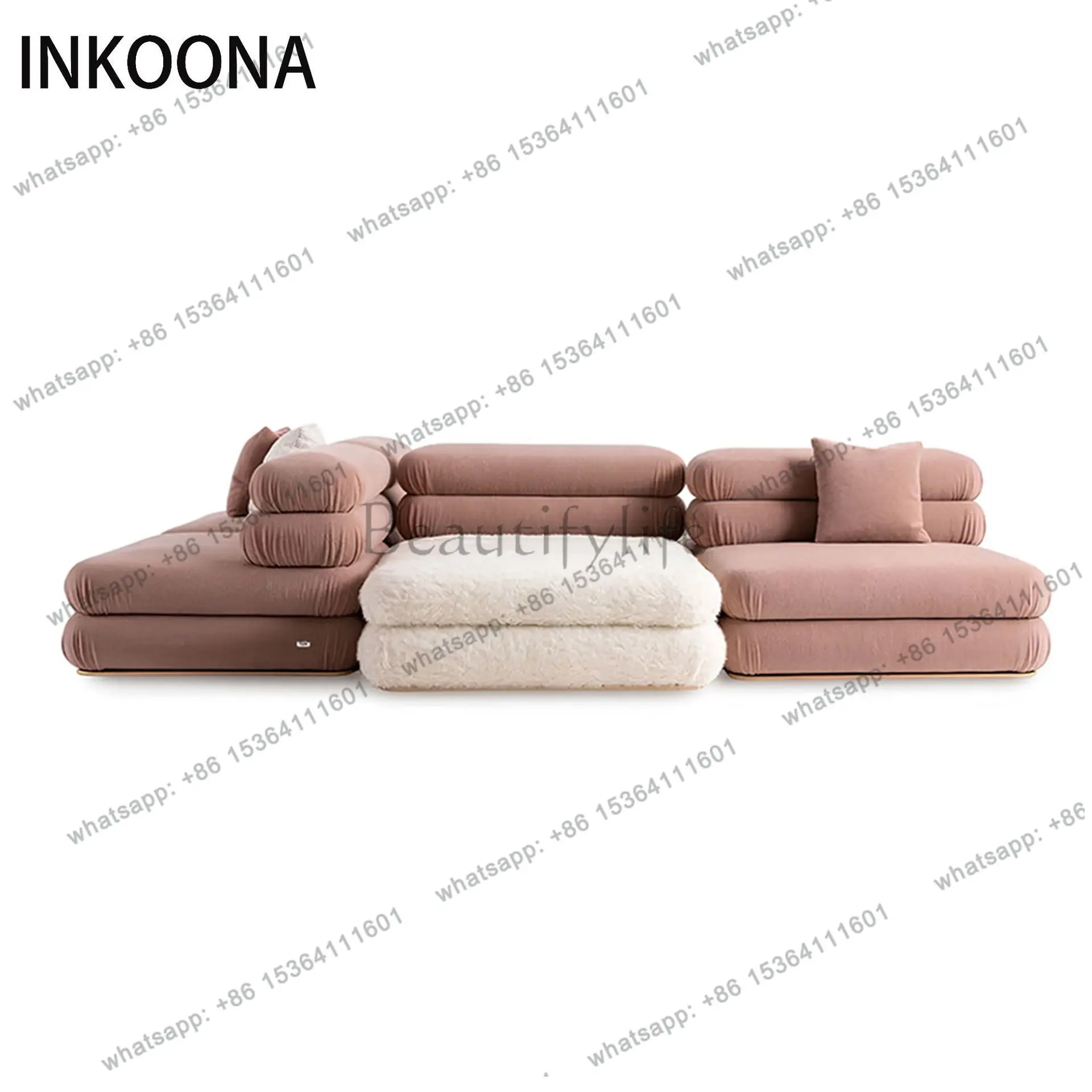 XX Italian minimalist fabric sofa modern villa living room home combination sofa