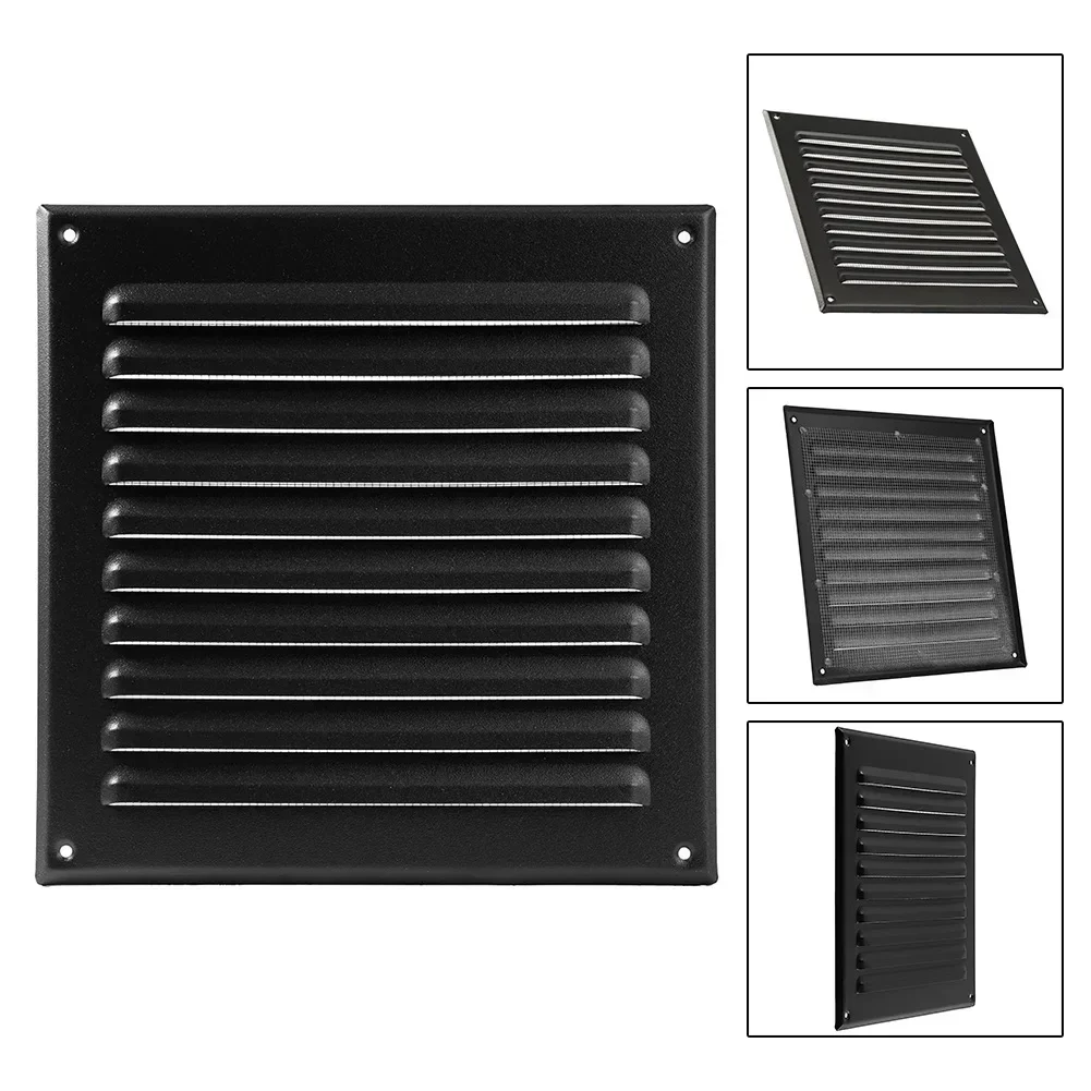 

1Pc Air Vent Aluminum Louver Vent Grille Cover Square Vent Insect Screen Cover For Home Improvement Hardware 250x250mm