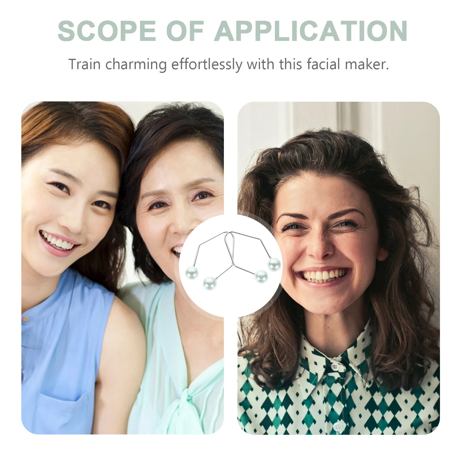 

2Pcs Facial Dimple Maker Metal Trainer Portable Adjustable Face Exerciser Tool for Comfortable Dimple Shaping Facial Exerciser