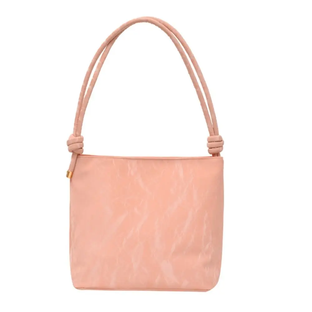 Solid Color Suede Shoulder Bag Adjustable Strap Magnetic Buckle Closure Bucket Bag Rope Buckle Soft Fabric Crossbody Bag Travel