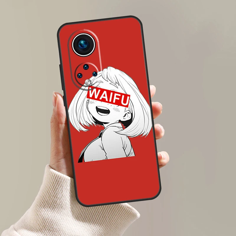 Sugoi Senpai Anime Waifu Case For Honor 90 Lite 70 50 X9a X8a X7a X6a X7 X8 X9 9X 8X Magic 5 Pro Magic 5 Lite Cover