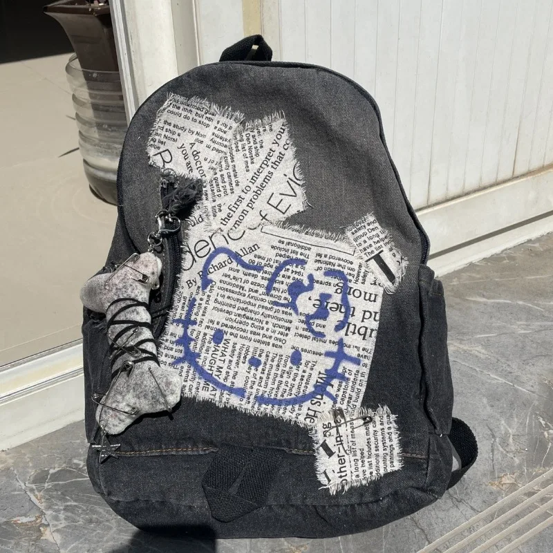 Sanrio Hello Kitty Backpack Cartoon Student School Bag Large Capacity Shoulder Bags Creative Laptop Bookbag Travel Duffel Bag