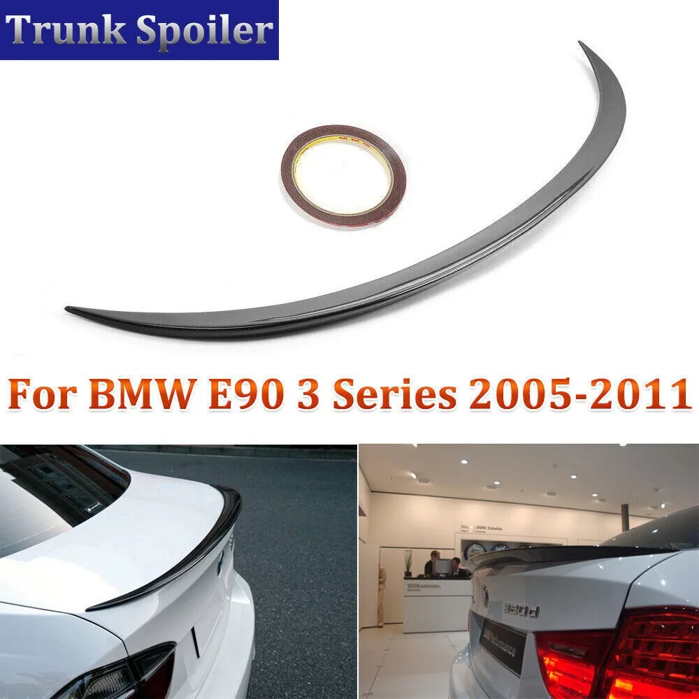 For BMW E90 3 Series Saloon 2005-11 Rear Boot Trunk Spoiler Lip Wing Gloss Black