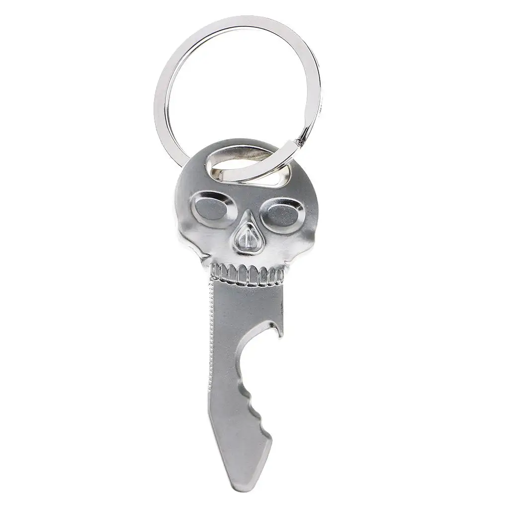 Metal Key Ring Punk Skull Keychain Bottle Opener for Bag Keychains for Men Backpack Accessory view 2