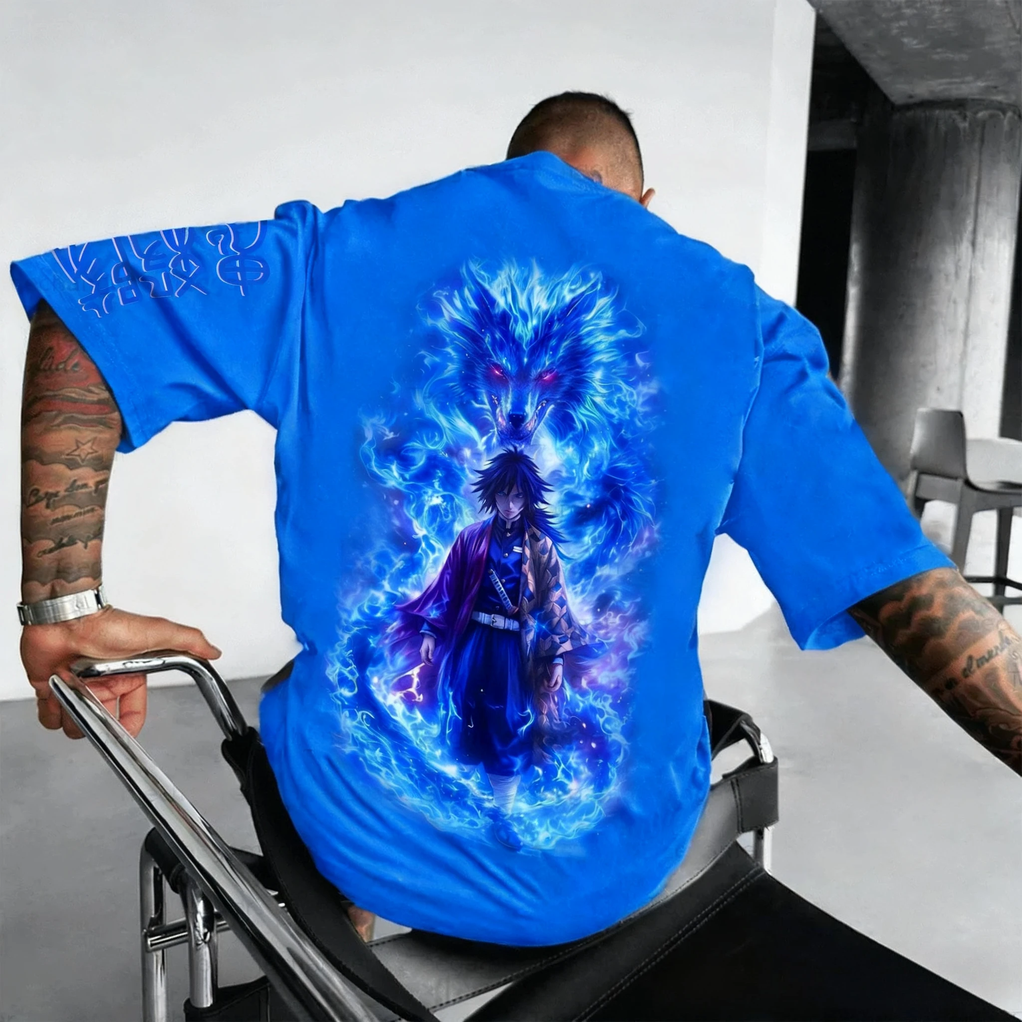 Demon Slayer Anime Trendy T-shirt 2025 Heren Zomer Nieuwe Originele Kleur Gedrukt Grote Casual Losse Ouder-kind Korte Mouw Top