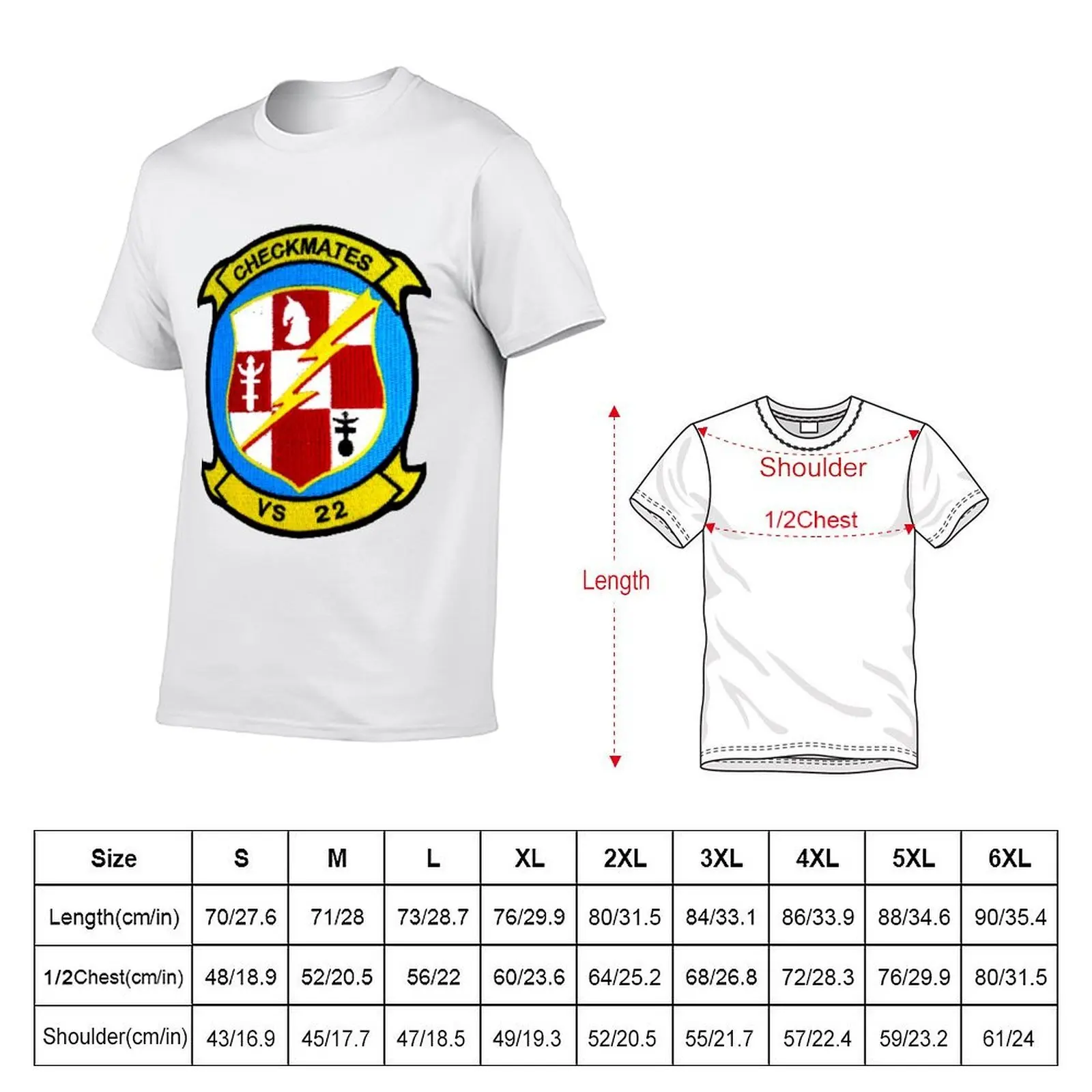 VS-22 Checkmates T-Shirt t shirts cotton 100% printed t shirts for man mens graphic t shirts T-shirt