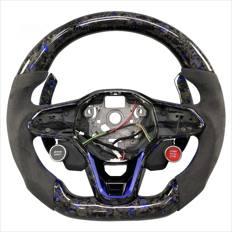 For  MK8 2020-2025 Golf 8 GTI R  Customized Sports Style Carbon Fiber Steering Wheel