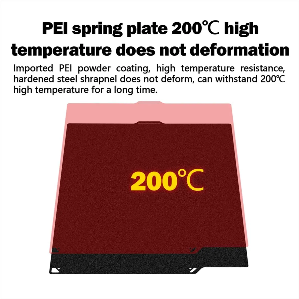 MALL Build Plate PEI for Centauri Carbon 260x271mm,3D Printer Double Sided Textured Platform PEI Sheet