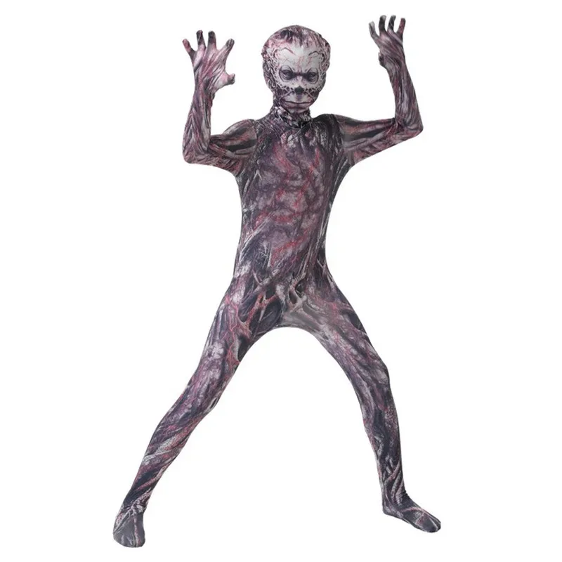 Scary Vecna Stranger Things Cosplay Anime Figure Ropa Halloween Costumes for Kids Zentai Fantasy Mask Jumpsuits Disguise Dress